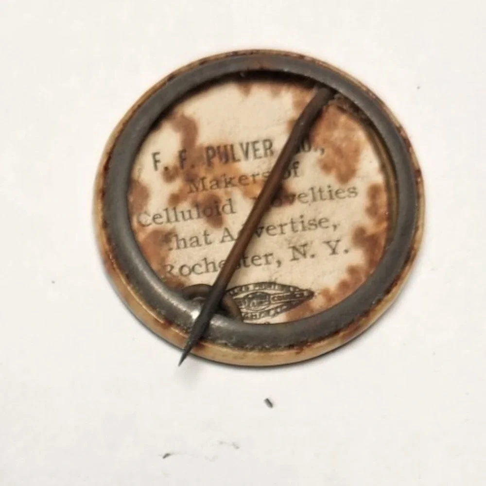 James Cutler Mayor 1903 Rochester NY Mail Chute‎ Inventor Pinback Button Pin